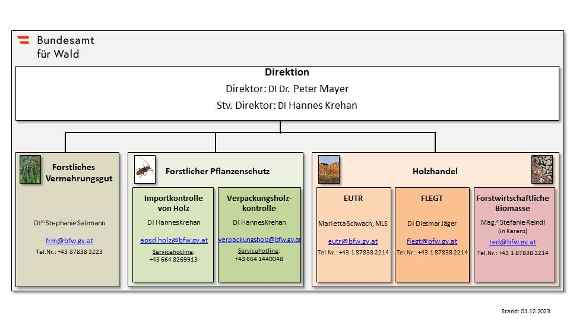 Organigramm des Bundesamtes für Wald
